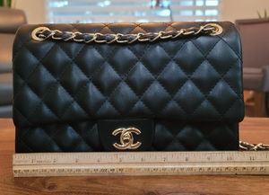 Black quilted purse